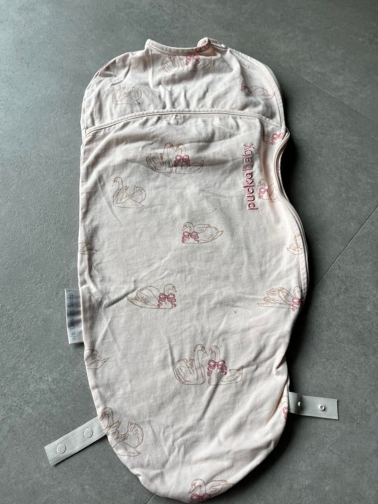 Puckababy Piep Swans katoen 0.5 TOG 0-3 maanden zgan, Ophalen of Verzenden, Zo goed als nieuw, Minder dan 70 cm, Bakerzak of Bakerdoek