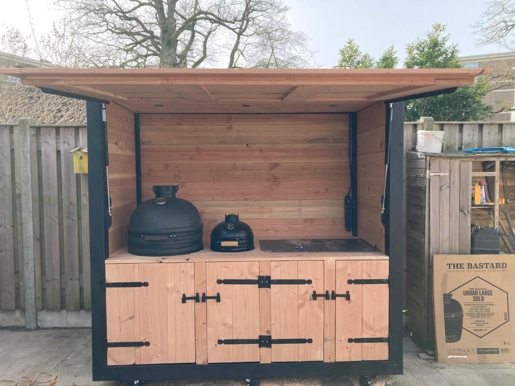 buitenkeuken met luifel B220cm, Ophalen of Verzenden, Nieuw, Houtskool