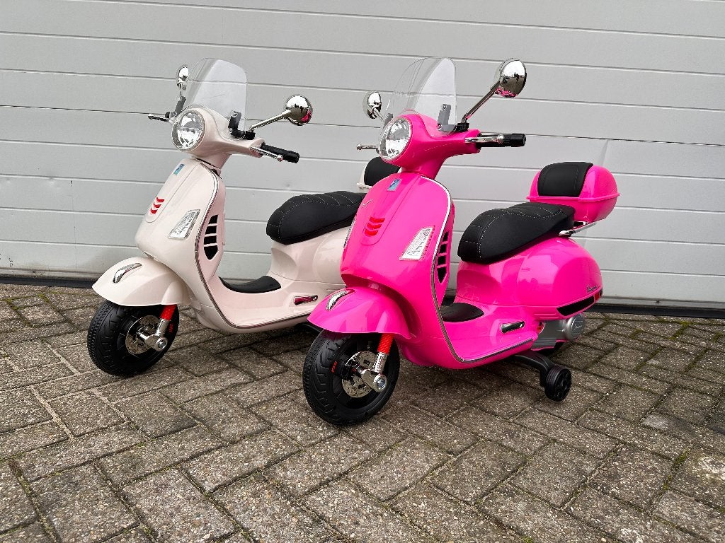 Vespa GTS Super 12v scooter wit Leer - MP3 - AUX - VERLICHT, Ophalen of Verzenden, Nieuw, Overige typen