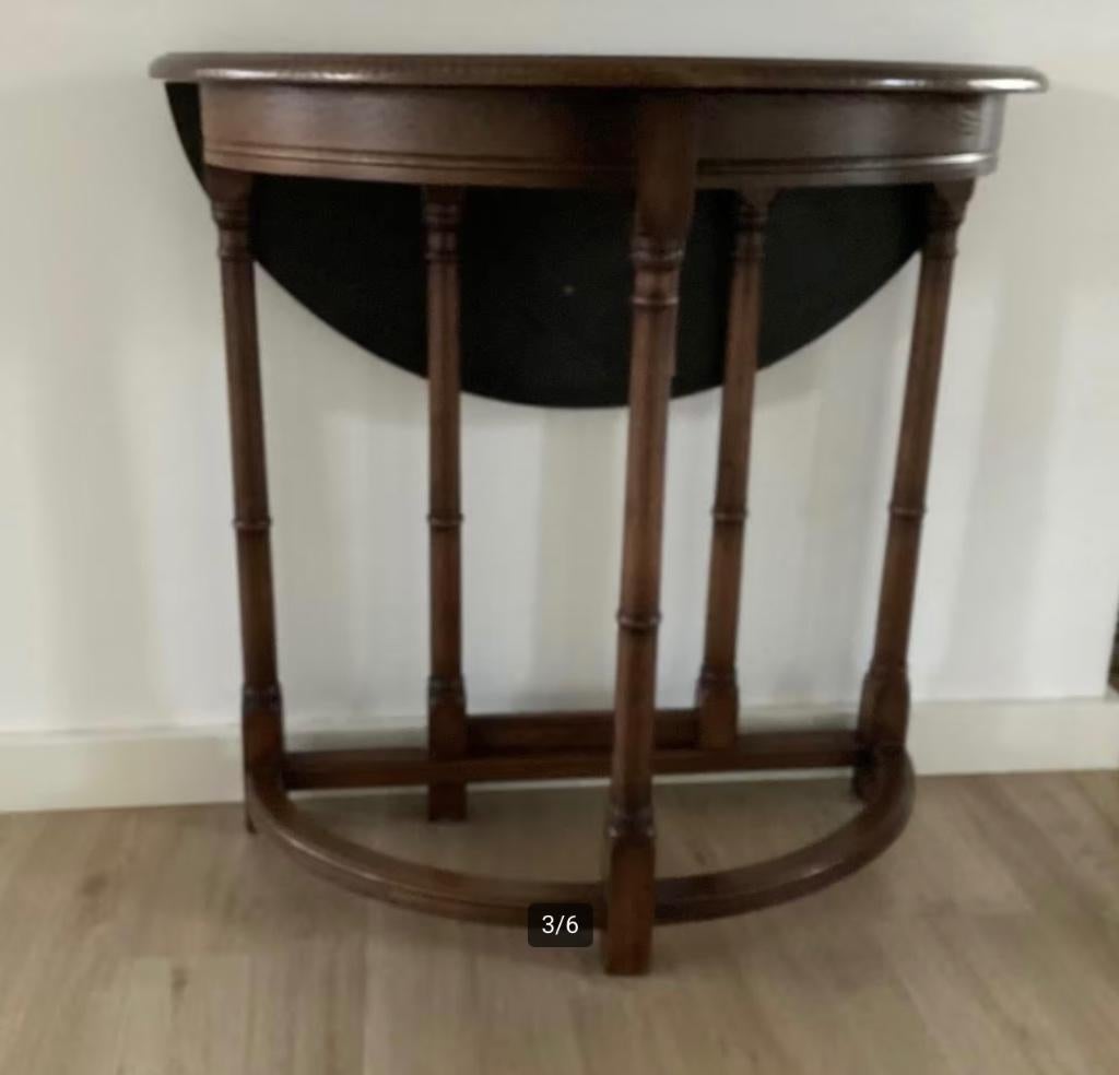 * VINTAGE * ENGELSE GATE-LEG (wand) bijzet Klaptafeltje, Huis en Inrichting, Tafels | Bijzettafels, Ophalen, 55 tot 75 cm, Zo goed als nieuw