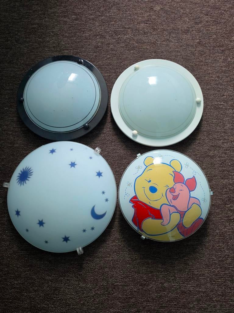 4 stuks plafond lampen, Ophalen, Zo goed als nieuw, Glas