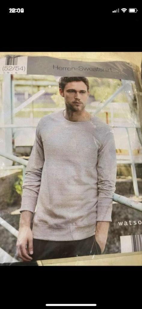 Heren-Sweatshirt Maat 52/54 (L) Grijs nieuw, Kleding | Heren, Ophalen, Nieuw, Maat 52/54 (L), Grijs