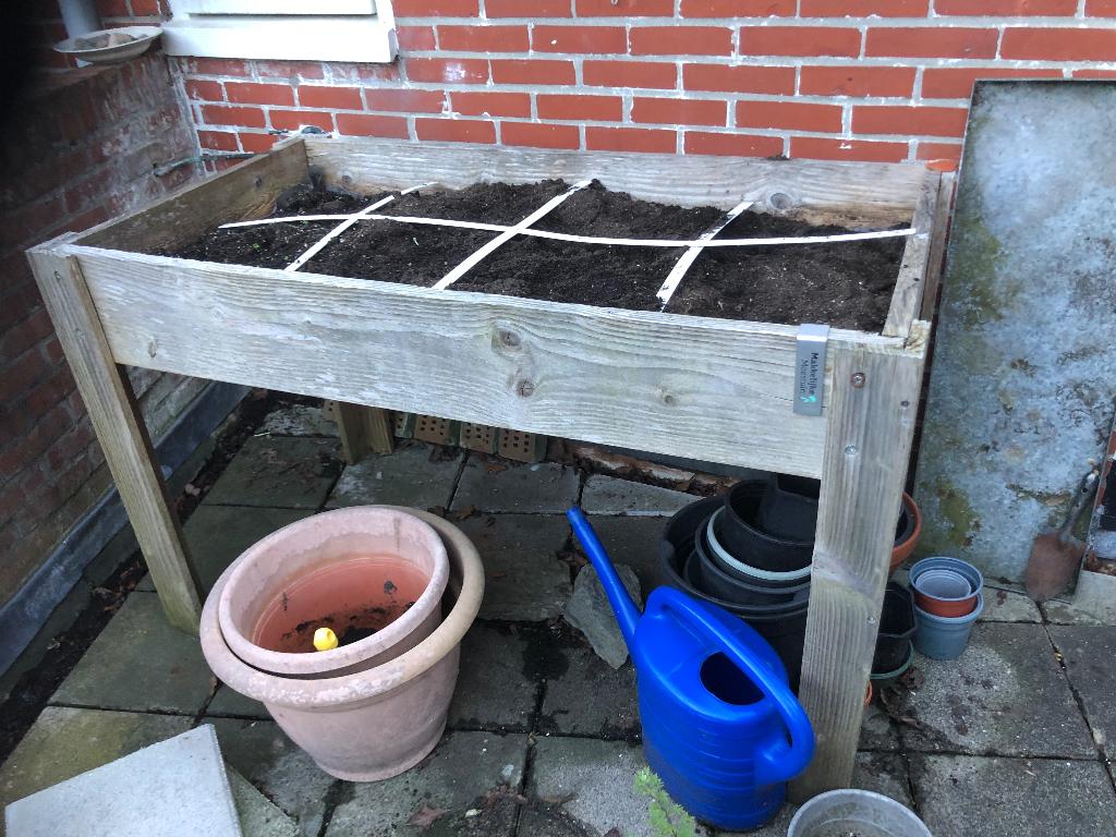 Originele Makkelijke Moestuintafel, Tuin en Terras, Kweekspullen, Gebruikt, Kweekbak, Ophalen