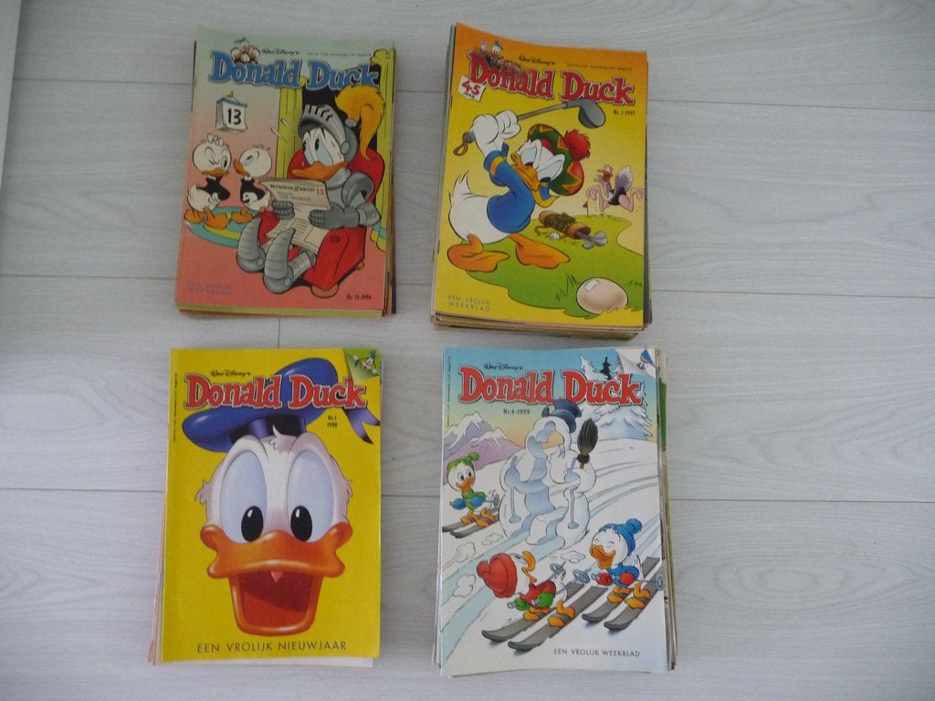 Partij oude weekbladen  DONALD DUCK eind 90-er jaren, Boeken, Meerdere stripboeken, Ophalen of Verzenden, Gelezen