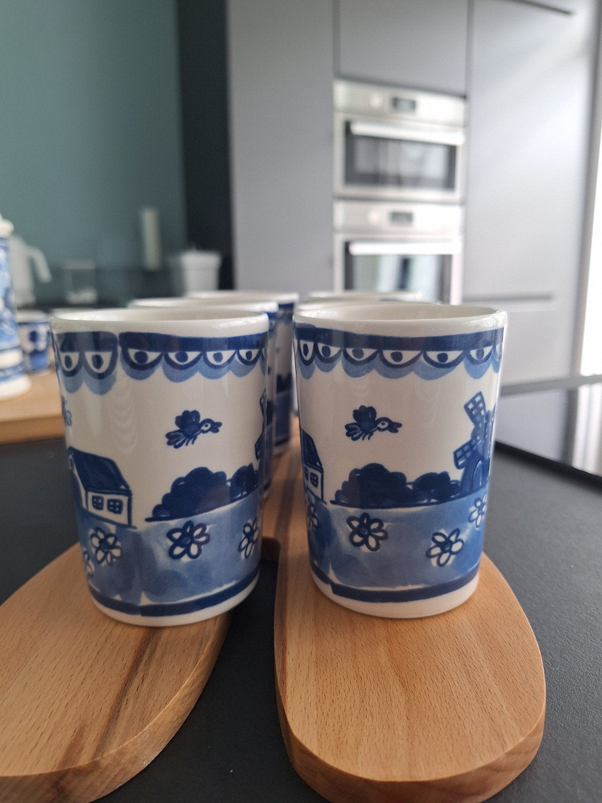 Blond Amsterdam melkbekers, Huis en Inrichting, Ophalen, Zo goed als nieuw, Aardewerk, Blond Amsterdam