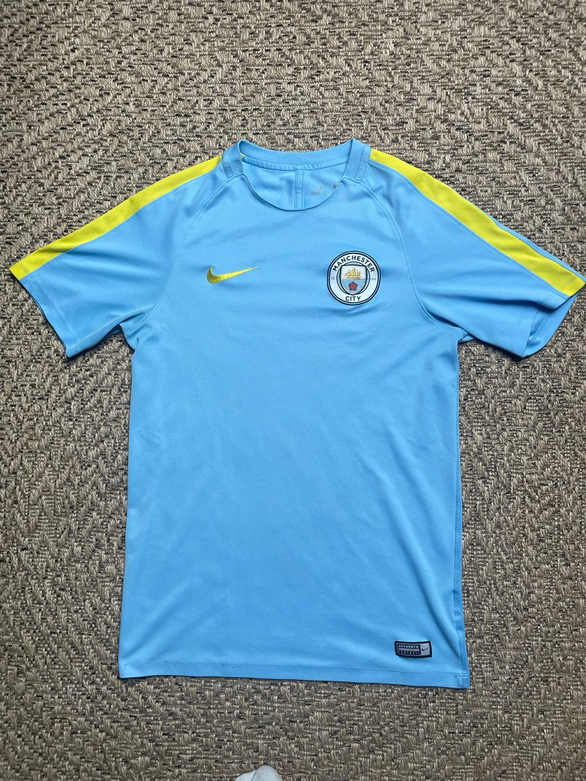 Nike Manchester City Training Shirt - Maat S, Blauw, Ophalen of Verzenden, Zo goed als nieuw, Voetbal