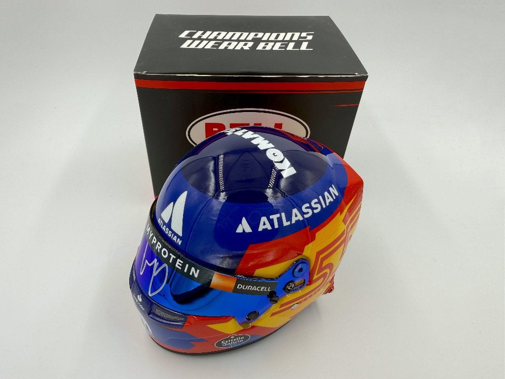 1/2 helm helmet F1 Sainz 2025 (Williams) signed, Ophalen of Verzenden, Formule 1