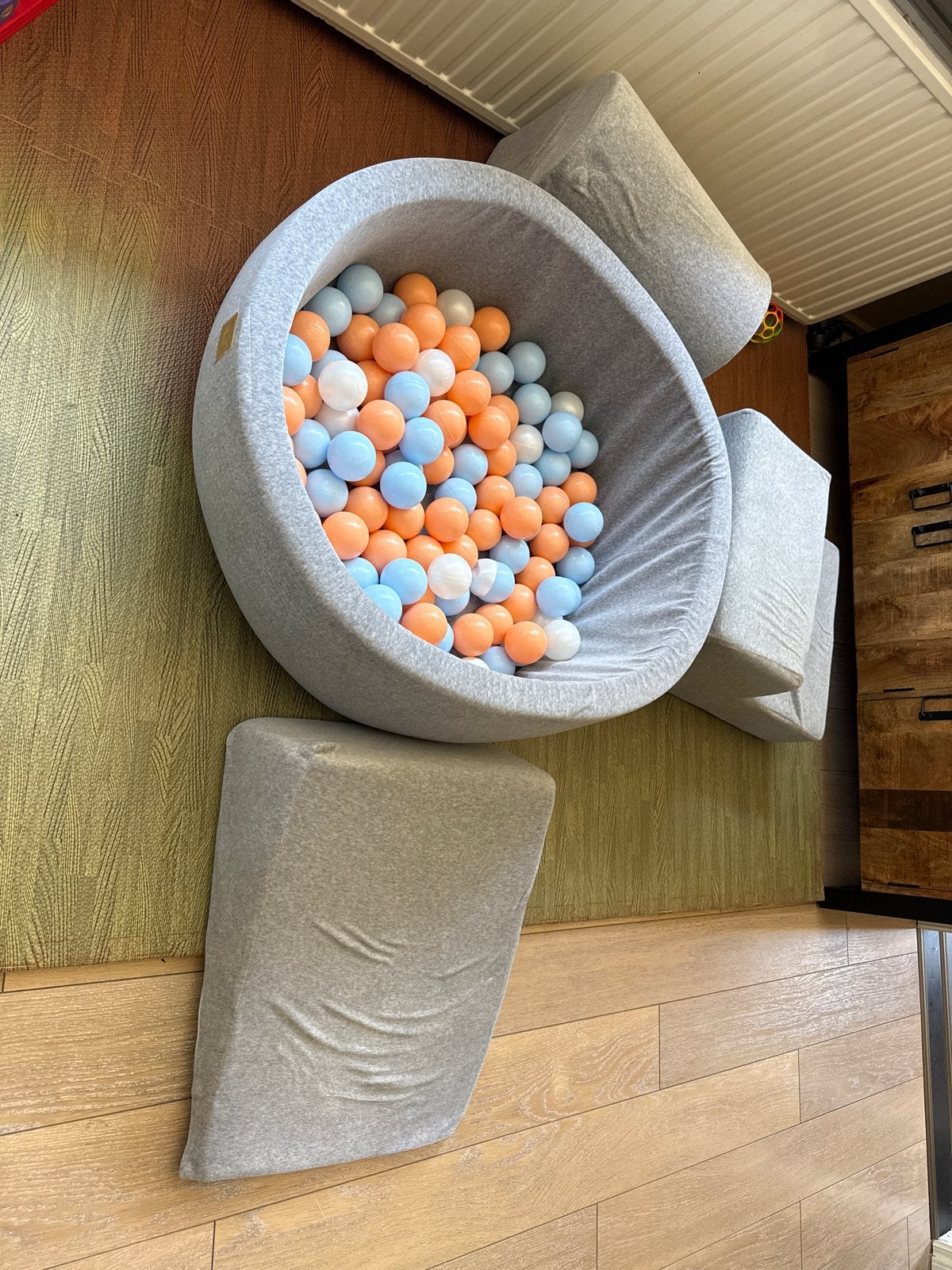 MeowBaby Ballenbak met Kussens - Grijs, Kinderen en Baby's, Ophalen of Verzenden, Zo goed als nieuw, Jongen of Meisje