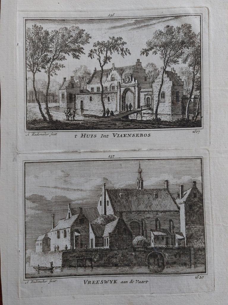 256-257 / Huis in Viansebos Vianen - Vreeswijk - Vreeswyk, Antiek en Kunst, Ophalen of Verzenden