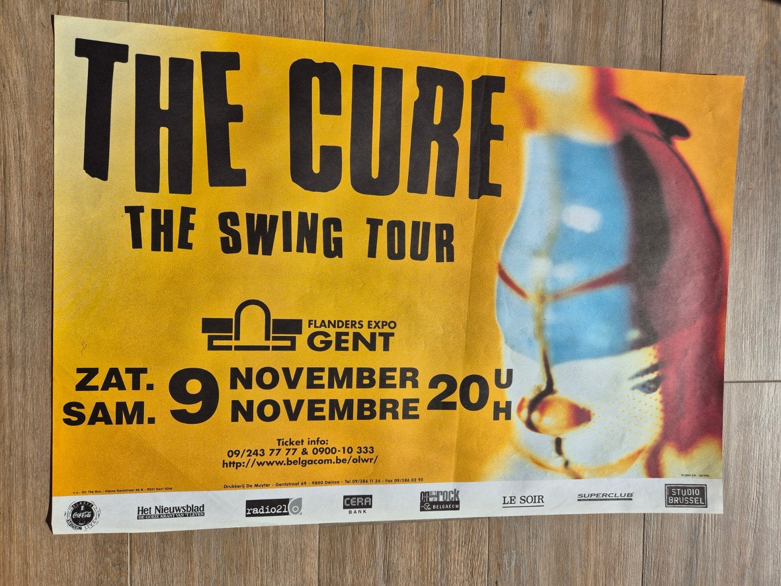 The Cure The Swing Tour Concert Poster Gent, Verzamelen, Posters, Ophalen of Verzenden, Zo goed als nieuw, Muziek
