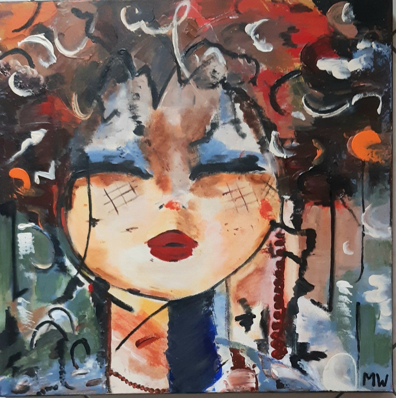 Uniek Abstract Schilderij - 50-50 3D, Ophalen of Verzenden