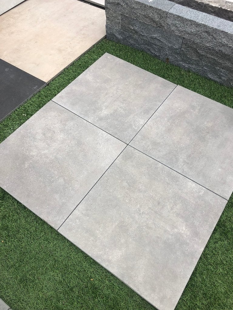 keramische terrastegels partijtegels Medium grey 60x60x3