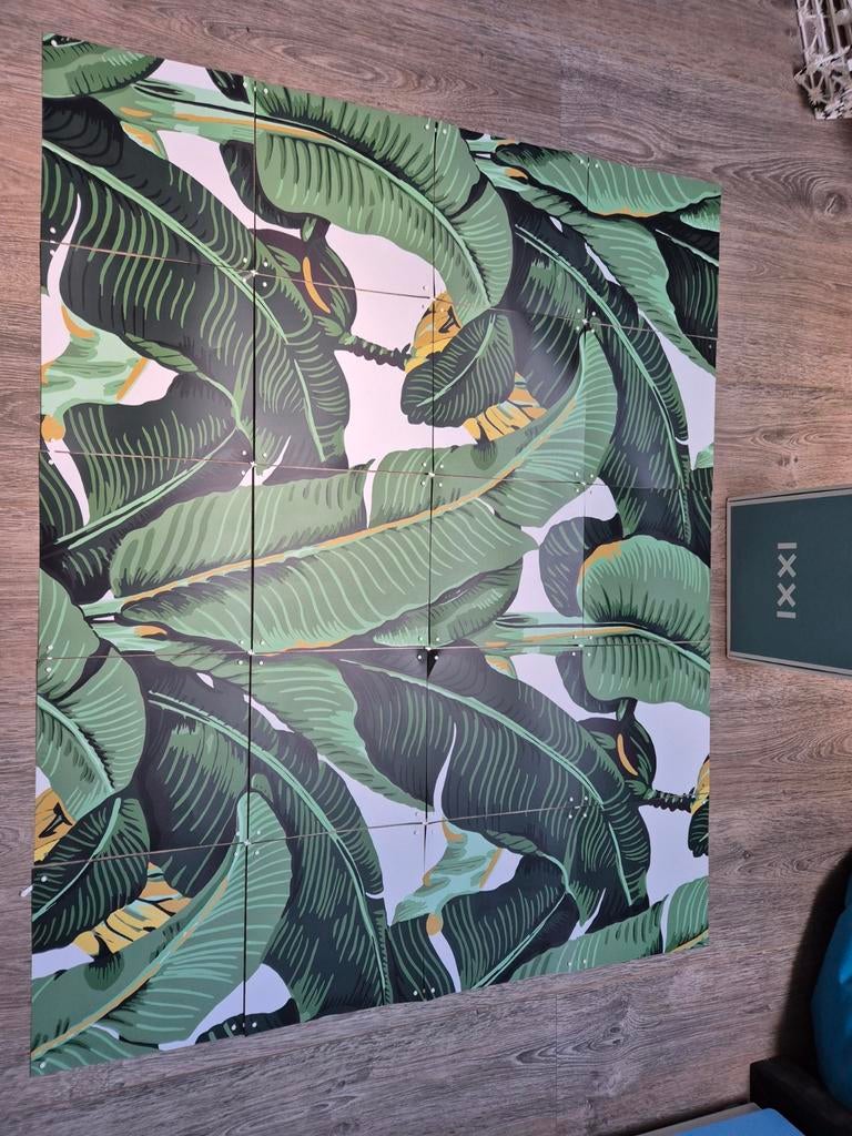 IXXI wanddecoratie met botanische print - bananenblad, Groen, Gebruikt, Ophalen of Verzenden, Wandbord of Wandpaneel