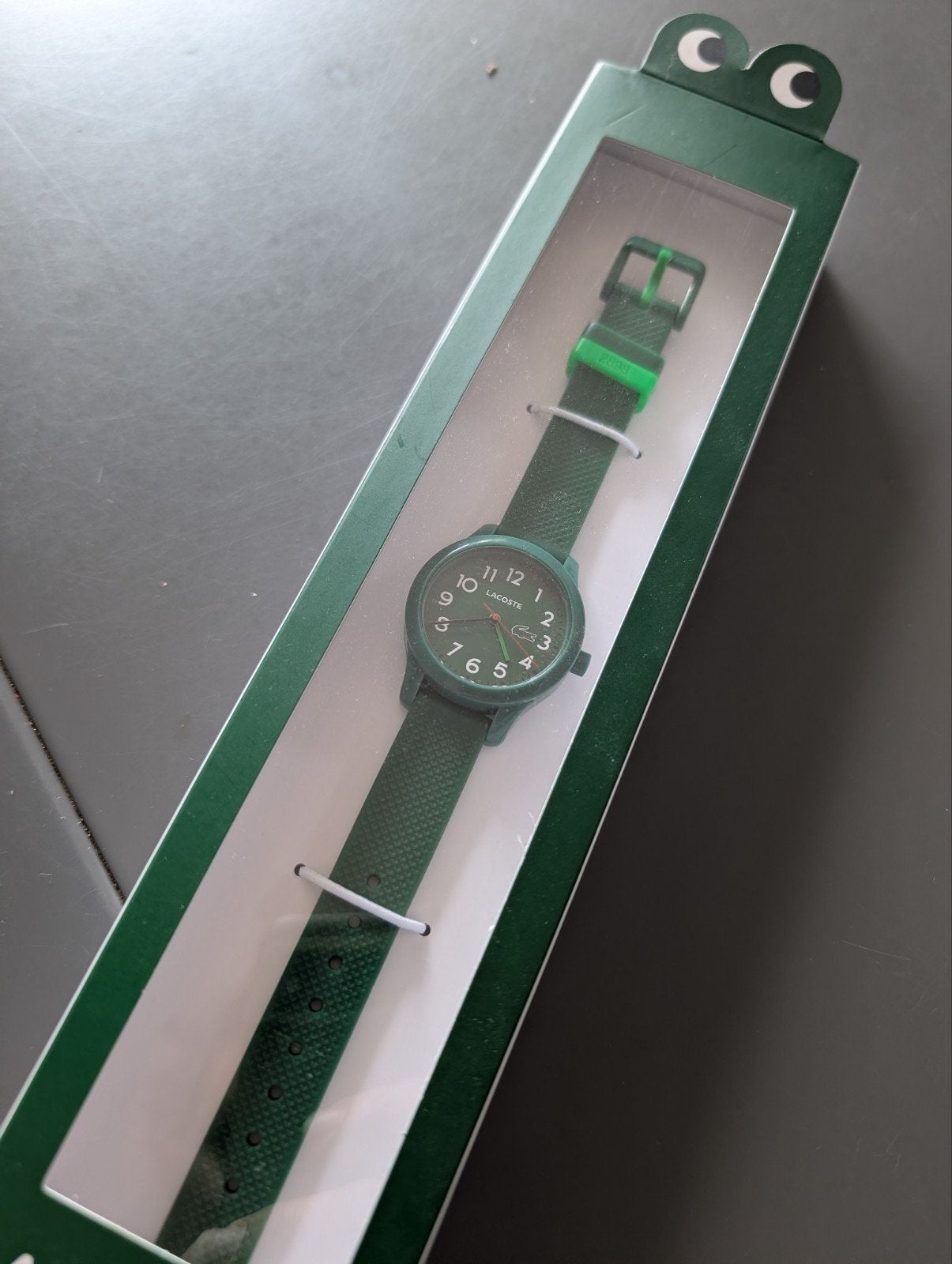 Lacoste kinder horloge groen, Ophalen of Verzenden, Zo goed als nieuw, Groen, Jongen of Meisje