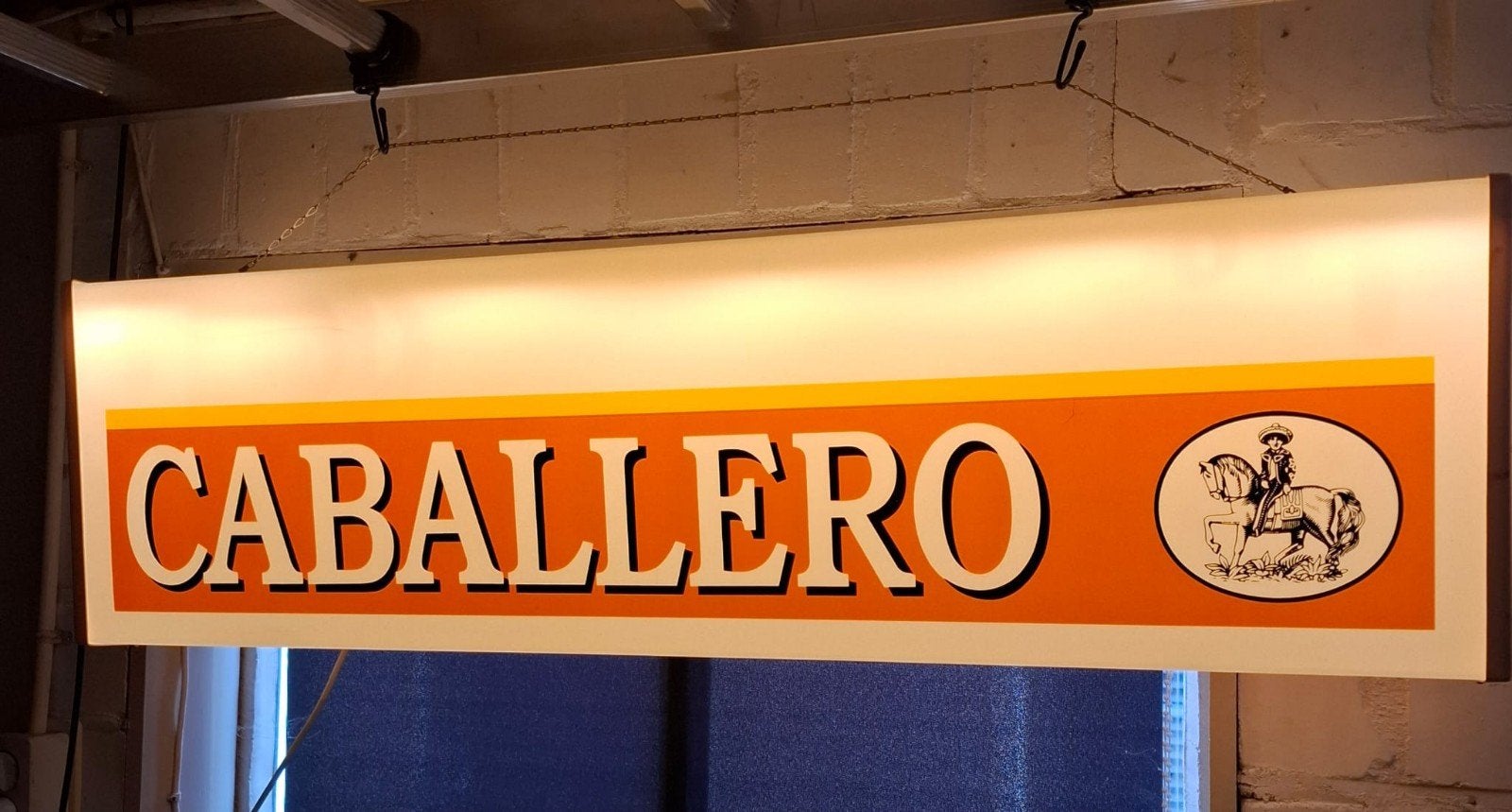 Caballero Reclamebord Lichtbak 💡🚬, Ophalen, Zo goed als nieuw, Lichtbak of (neon) lamp