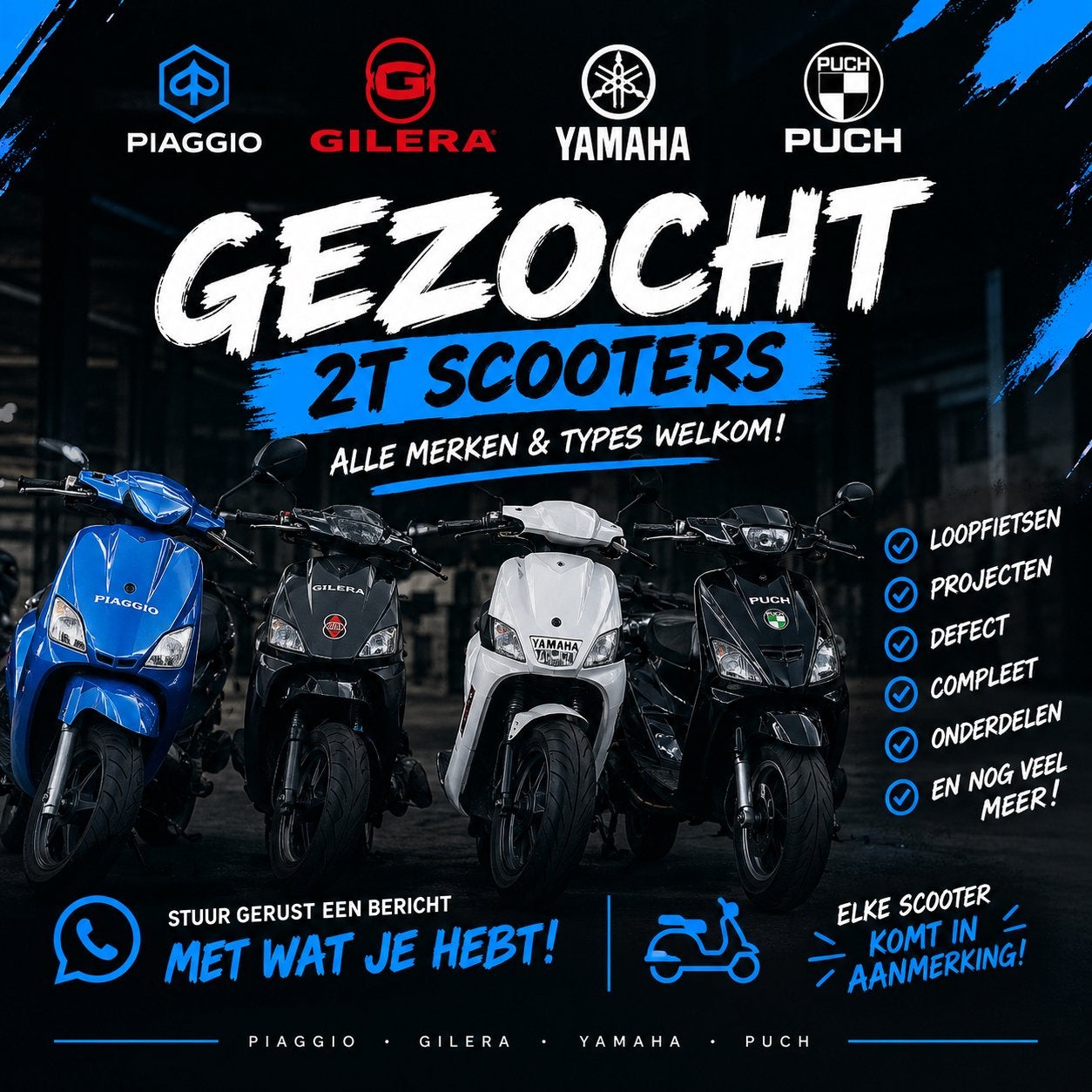GEZOCHT: 2-TAKT SCOOTERS & MOTOREN! ️