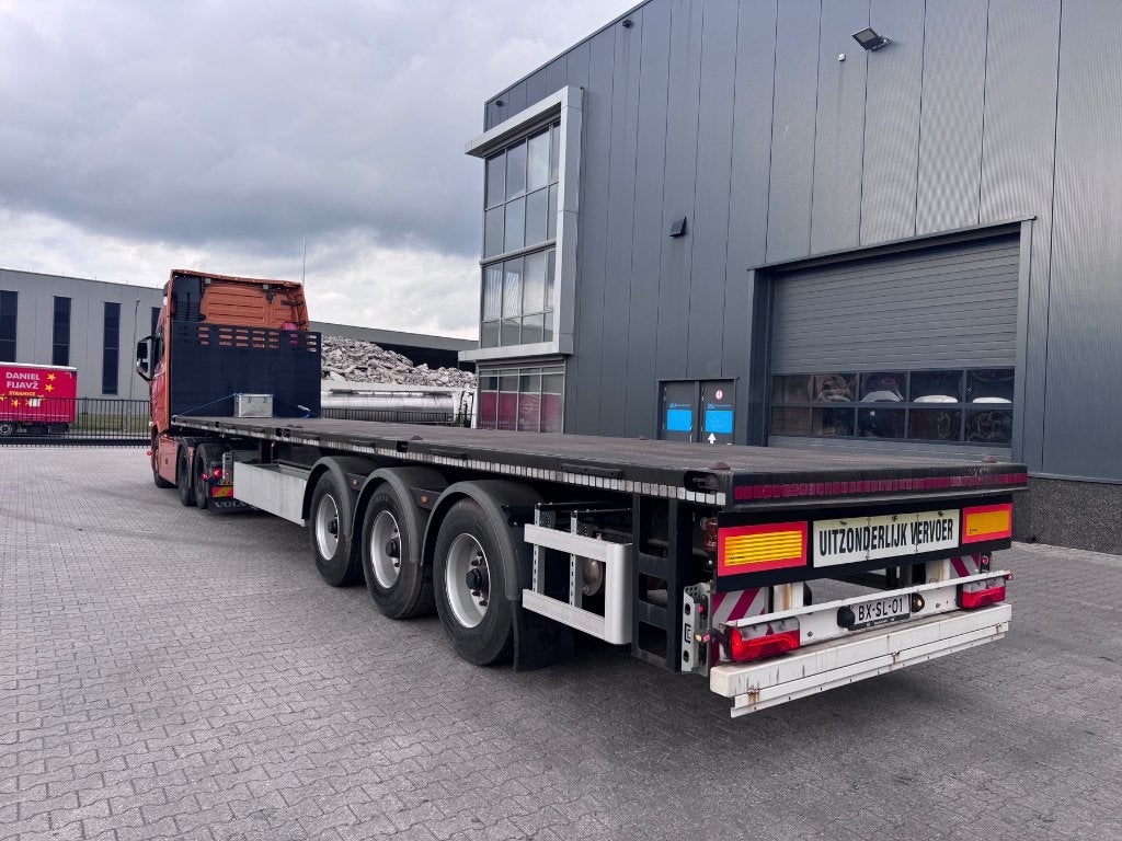 Van Bouwel open twistlock trailer, Zwart, Particulier, Aanhangers en Opleggers, Te koop