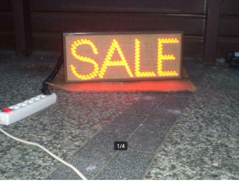 Etalage licht reclame bord lichtbak "Sale", Ophalen of Verzenden, Zo goed als nieuw, Lichtbak of (neon) lamp
