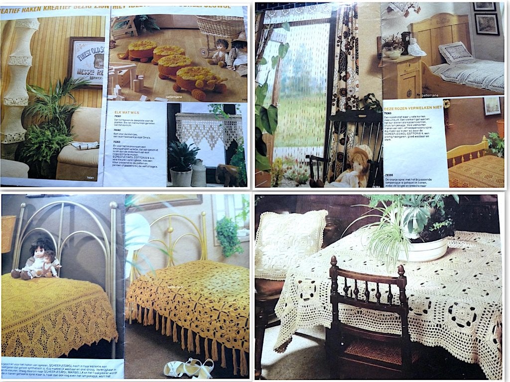 2 x interieurdecoraties Scheepjeswol 25 en Burda raamdeco, Ophalen of Verzenden, Gebruikt, Breien of Haken, Patroon of Boek
