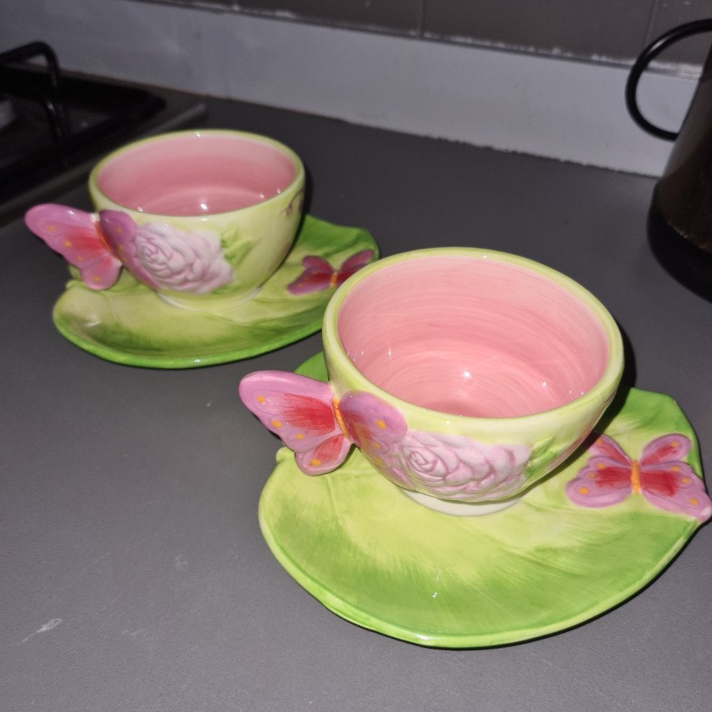 Leuk setje van 2... Maisons du monde, Huis en Inrichting, Ophalen of Verzenden, Zo goed als nieuw, Overige stijlen, Kop(pen) en/of Schotel(s)