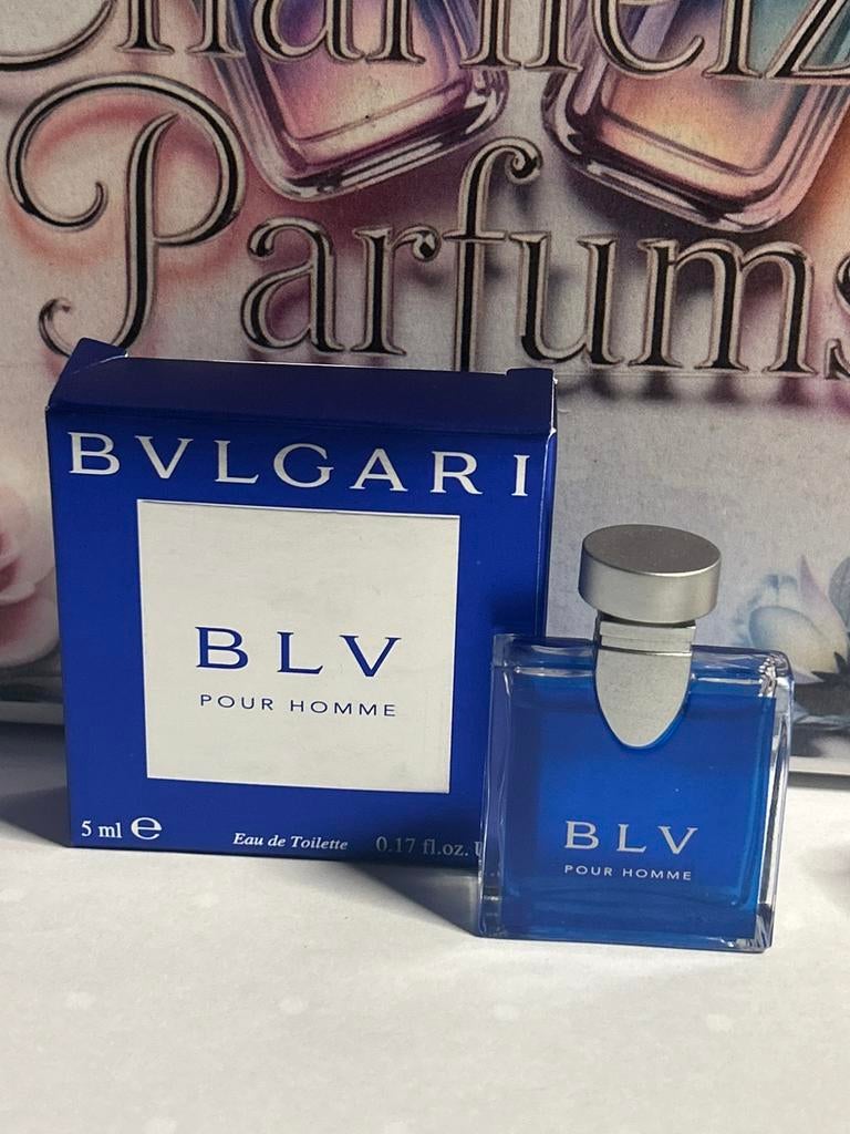 Bvlgari BLV pour homme miniature 5ml edt, Ophalen of Verzenden, Nieuw, Miniatuur, Gevuld