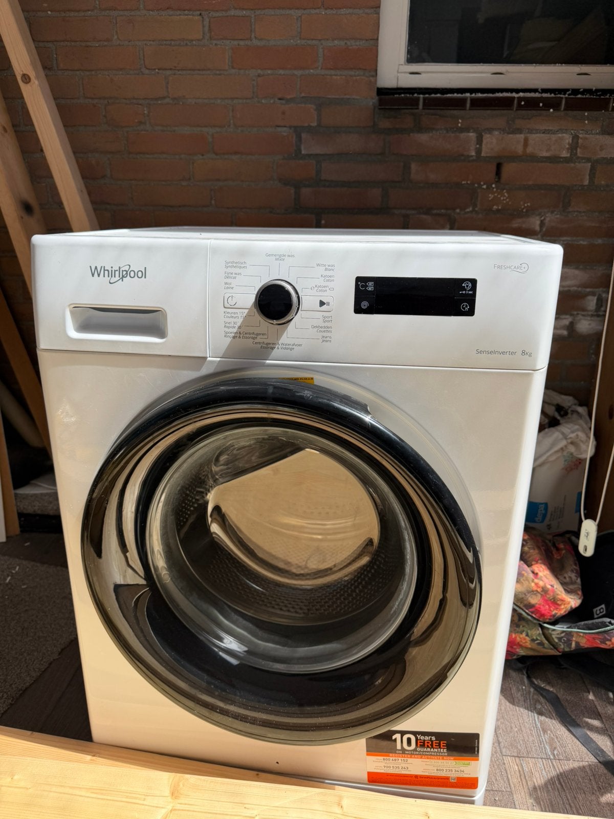 Whirlpool FreshCare+ Wasmachine, Ophalen, Handwasprogramma, Zo goed als nieuw, Voorlader
