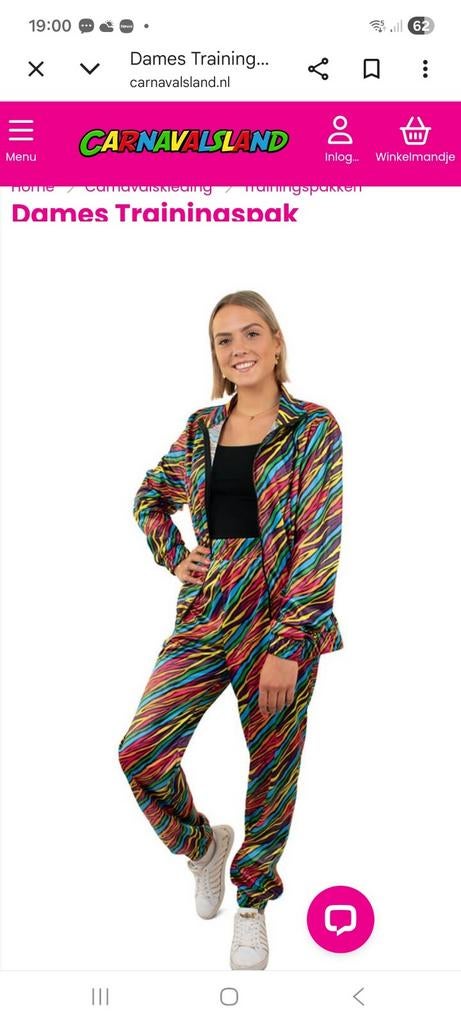 Leuk carnavalspak Maat L, Kleding | Dames, Ophalen, Zo goed als nieuw, Carnaval