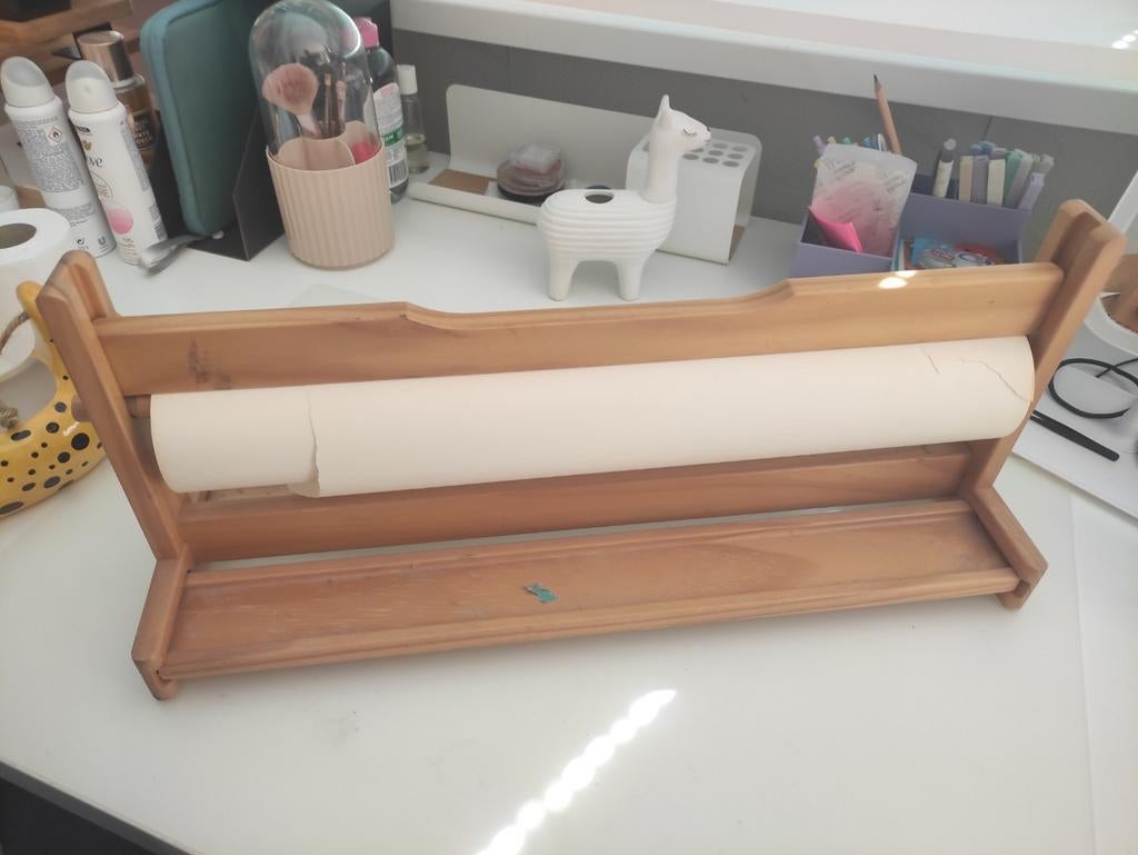 Houten houder voor papierrol, Ophalen of Verzenden