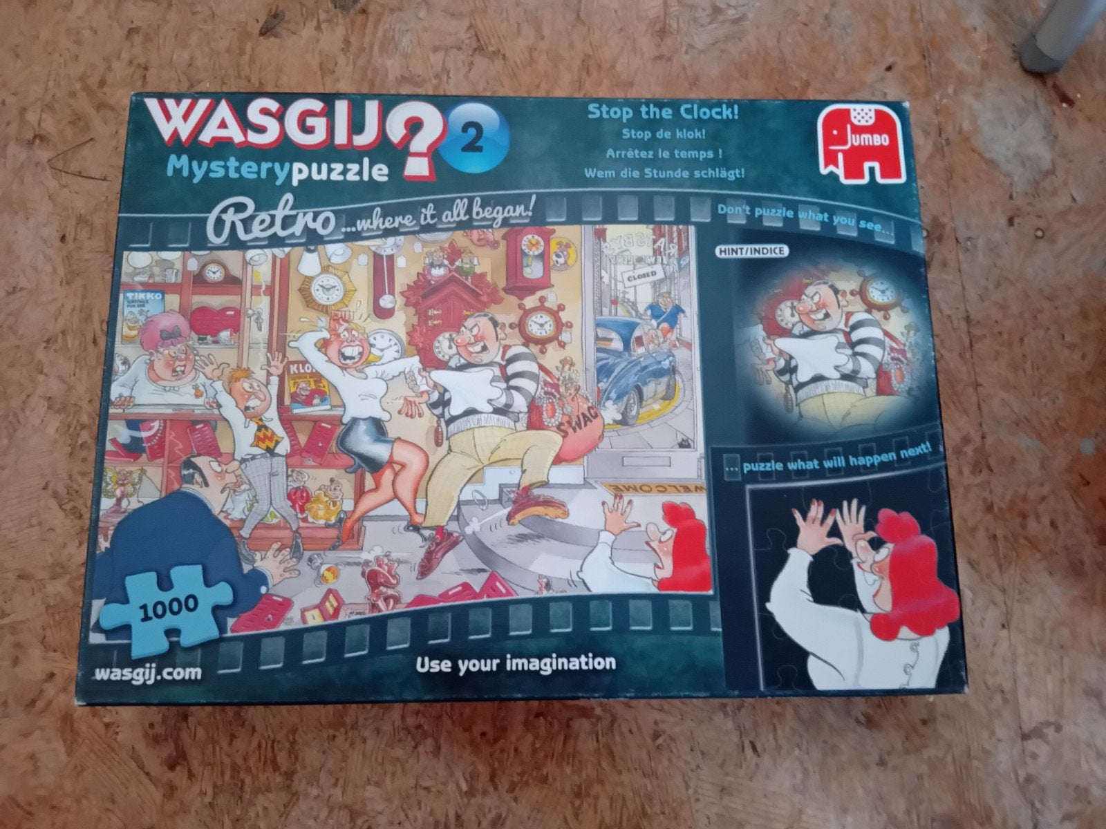 Wasgij 2 Mysterypuzzel Retro - 1000 stukjes, Ophalen of Verzenden, Meer dan 50 stukjes, Gebruikt, 6 jaar of ouder