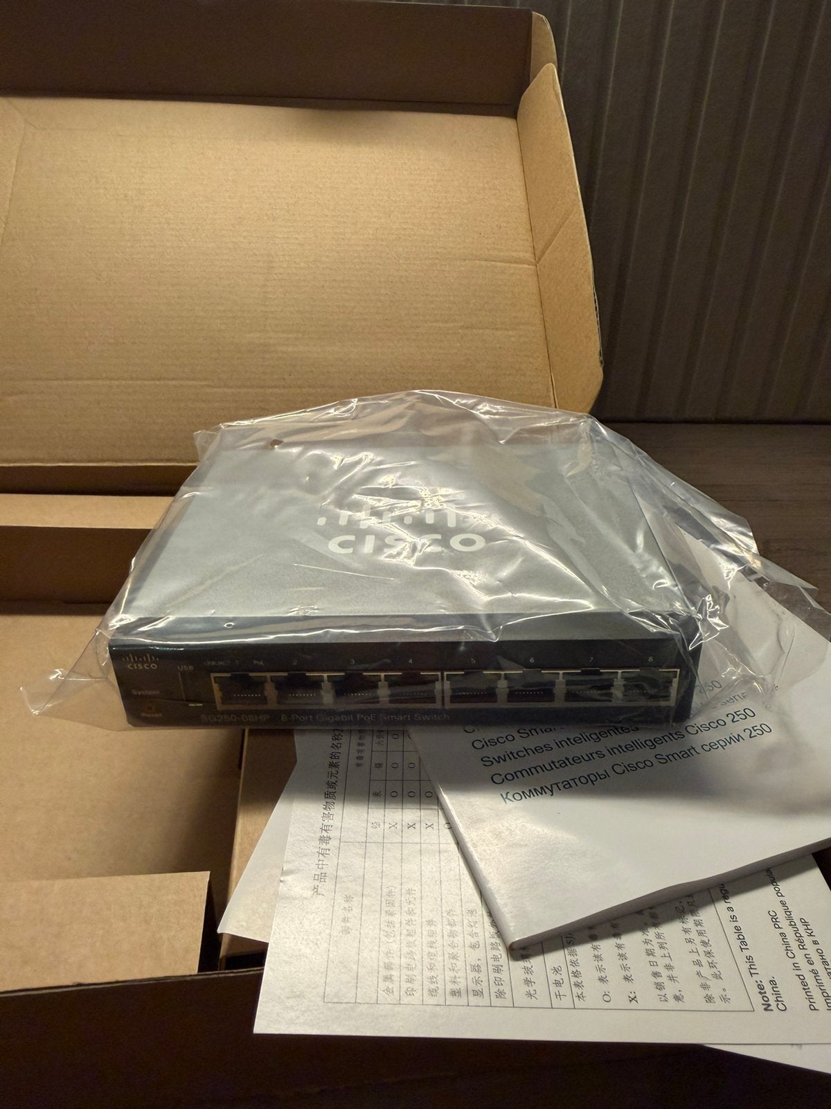Cisco SG250-08HP 8-Port Gigabit PoE Smart Switch NIEUW!!, ., Nieuw, Ophalen of Verzenden, QuickFix