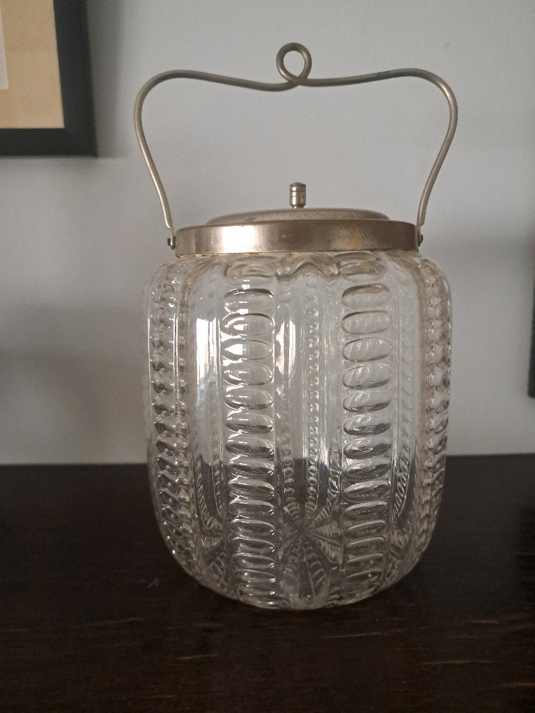 Antieke glazen koekjespot, Antiek en Kunst, Antiek | Glas en Kristal, Ophalen of Verzenden