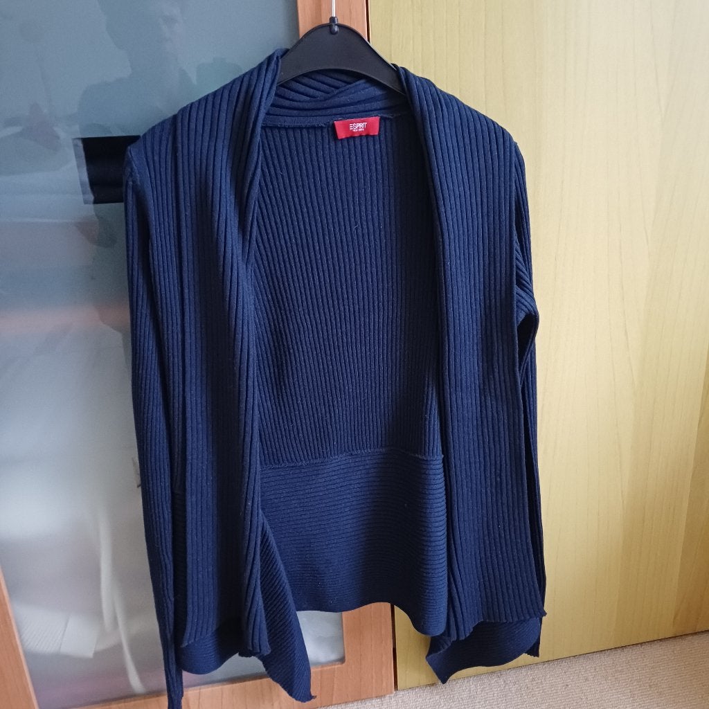Esprit maat XS - nieuwstaat - vest blauw verlengde zijkanten, Blauw, Ophalen of Verzenden, Zo goed als nieuw, Maat 36 (S)