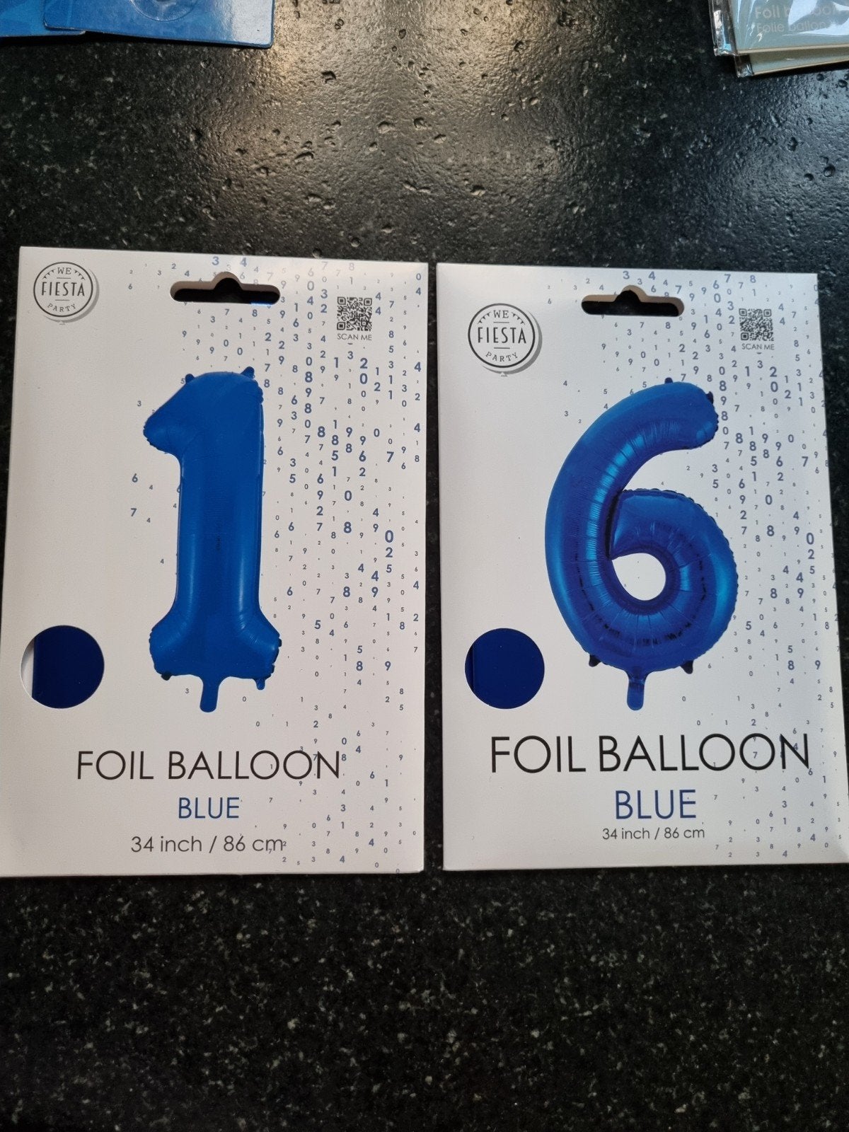 folie ballonnen 16 jaar (of 61), Ophalen of Verzenden, Nieuw, Versiering, Verjaardag