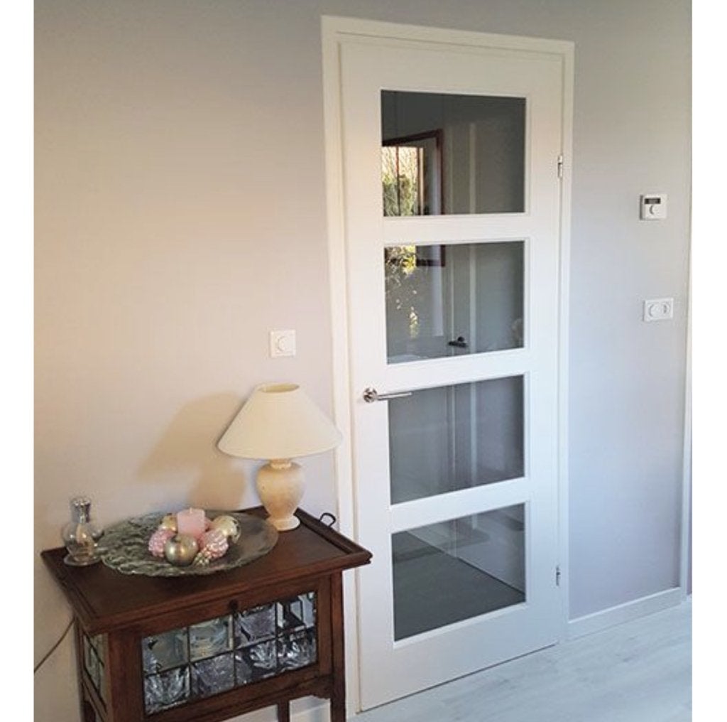 Binnendeur met glas stomp en opdek