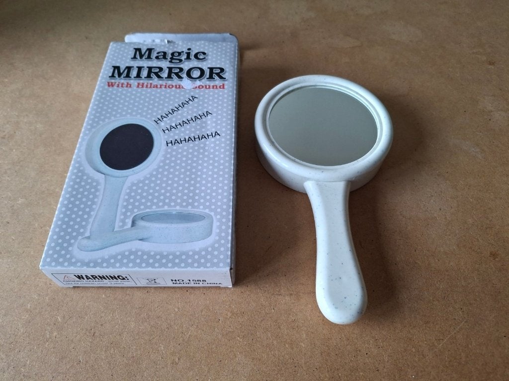 Magic mirror with hilarious sound, Ophalen of Verzenden, Rond, Minder dan 50 cm, Minder dan 100 cm