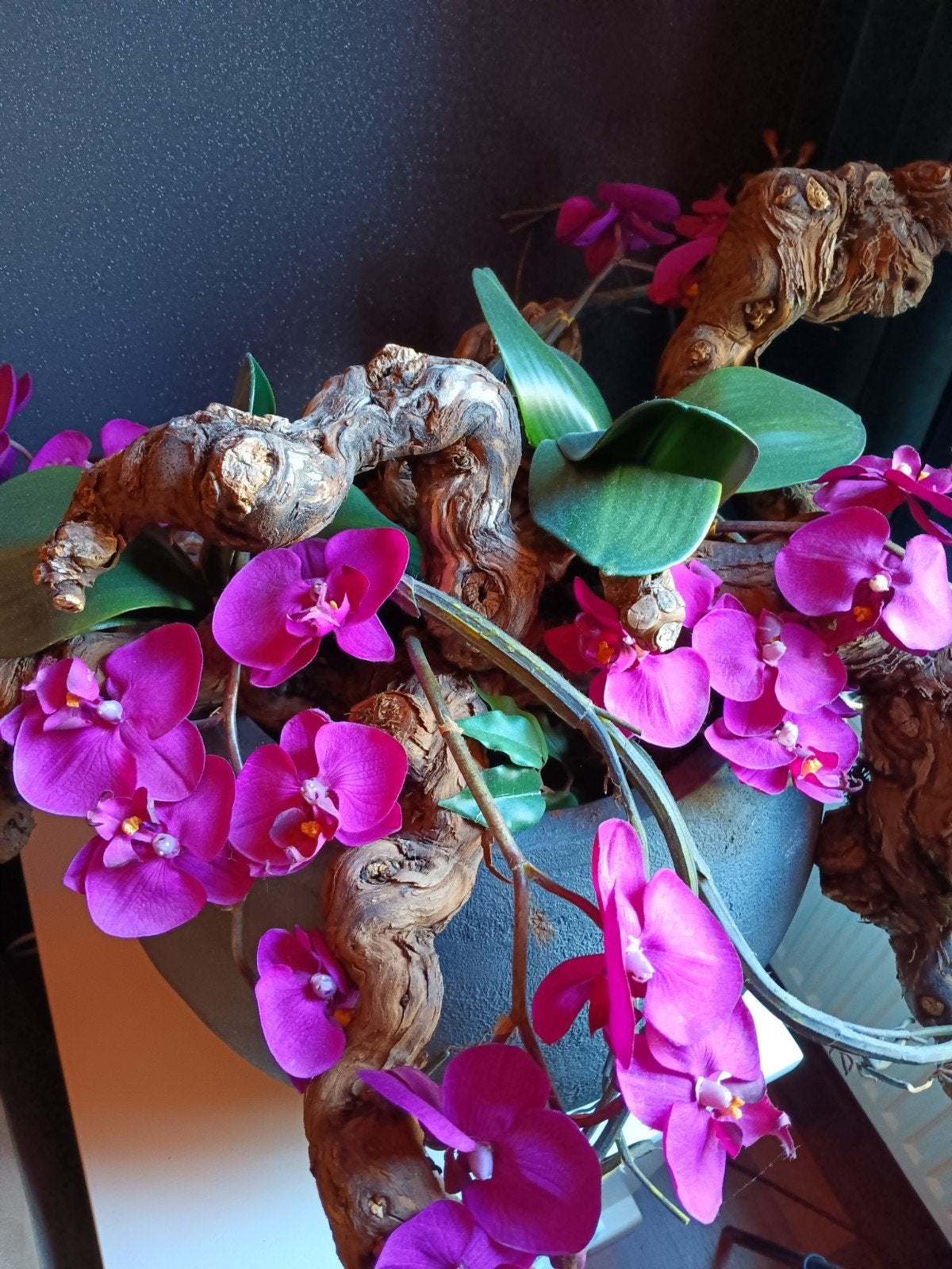 Mooi groot bloemstuk, Ophalen, Gebruikt, 55 cm, Inclusief kunstbloemen
