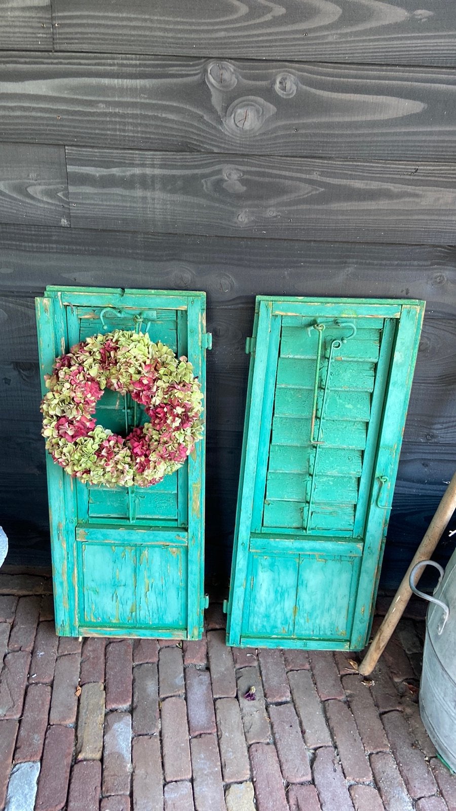 Luikjes 98 bij 40 cm brocante met originele sluitingen, Antiek en Kunst, Ophalen