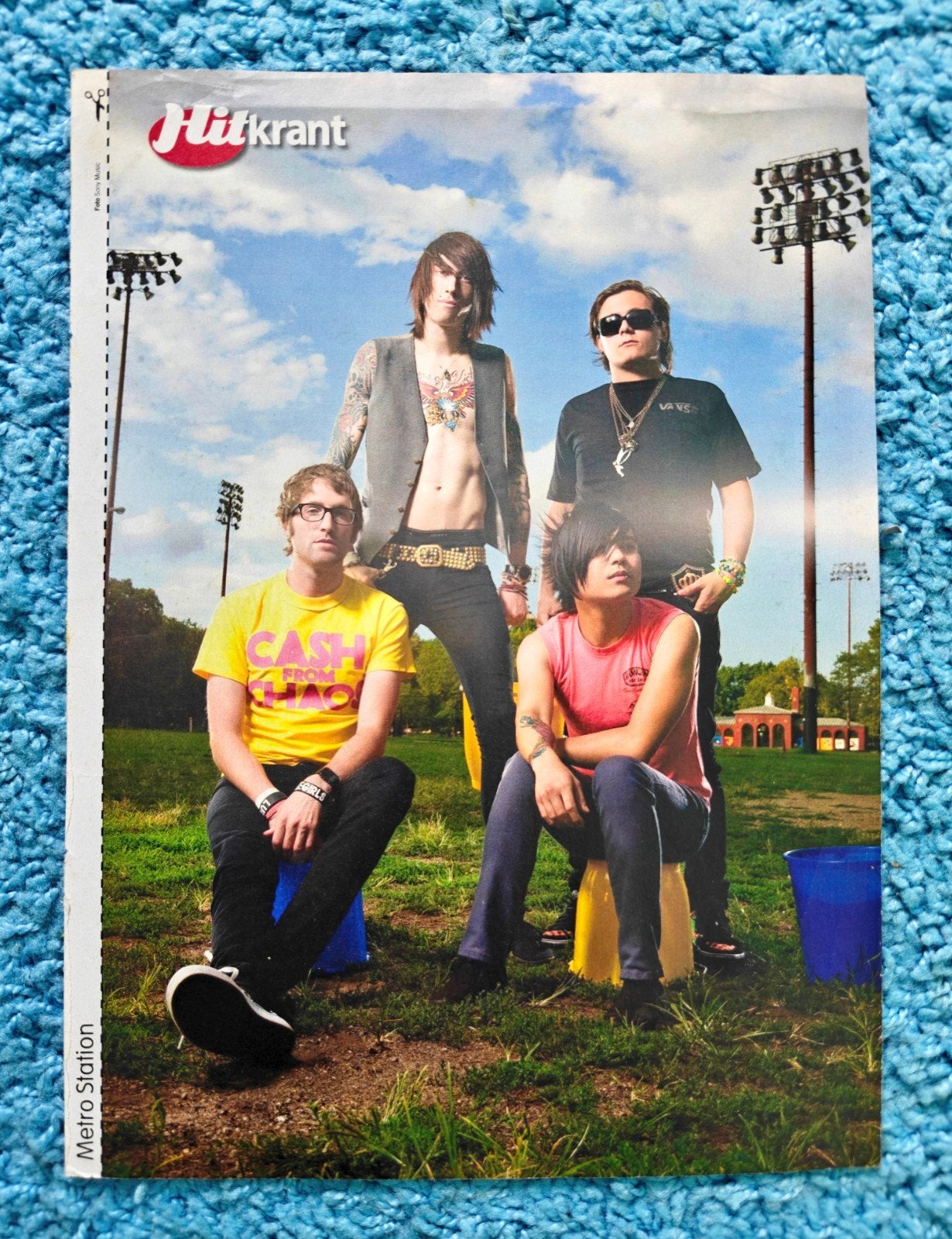 Metro Station band poster hitkrant vintage, Rechthoekig Staand, A4 of kleiner, Nieuw, Ophalen of Verzenden