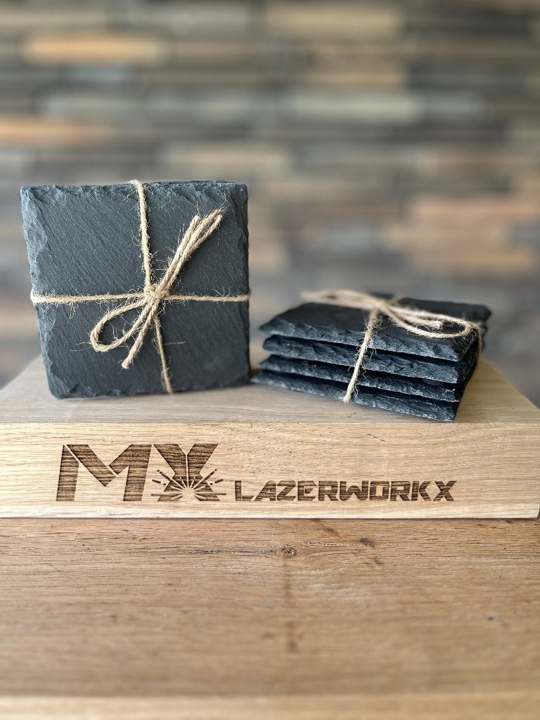 Lei steen onderzetters, Huis en Inrichting, Woonaccessoires | Dienbladen, Ophalen of Verzenden, Nieuw, Vierkant, Overige materialen