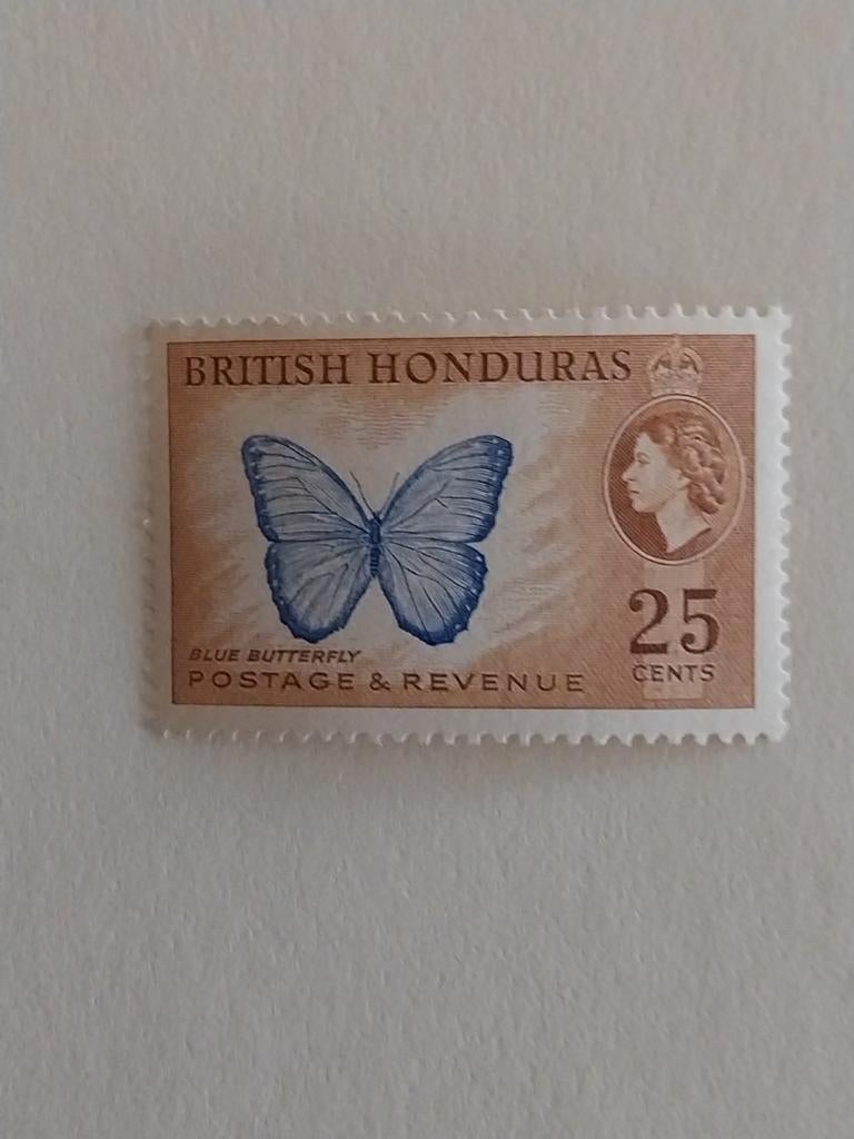 Brits Honduras 148 vlinders 1953 postfris mi 9.50 eu, Ophalen of Verzenden, Dier of Natuur