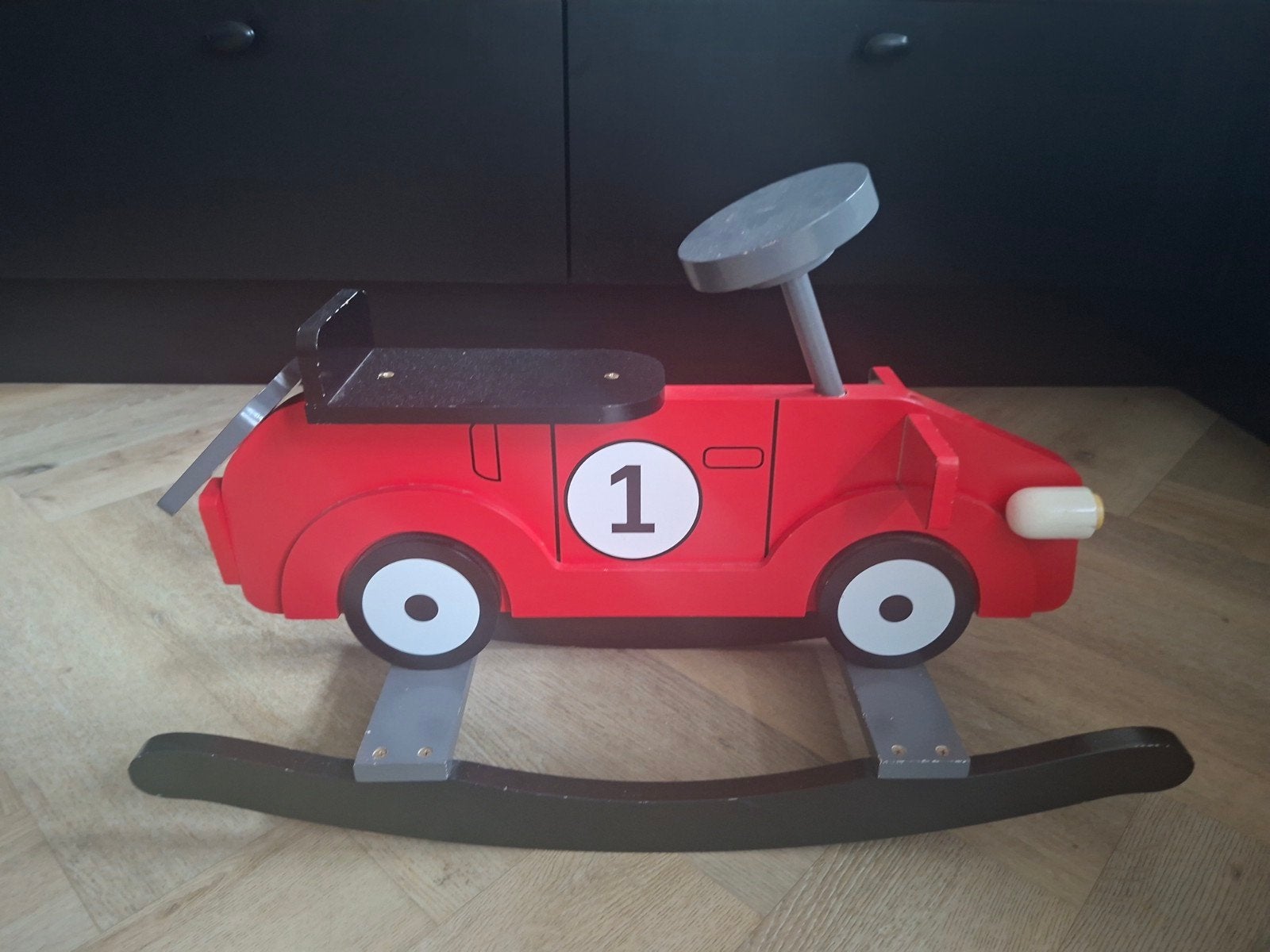 Houten hobbelauto rood - Speelgoed voor kinderen, Ophalen, Gebruikt, Jongen of Meisje
