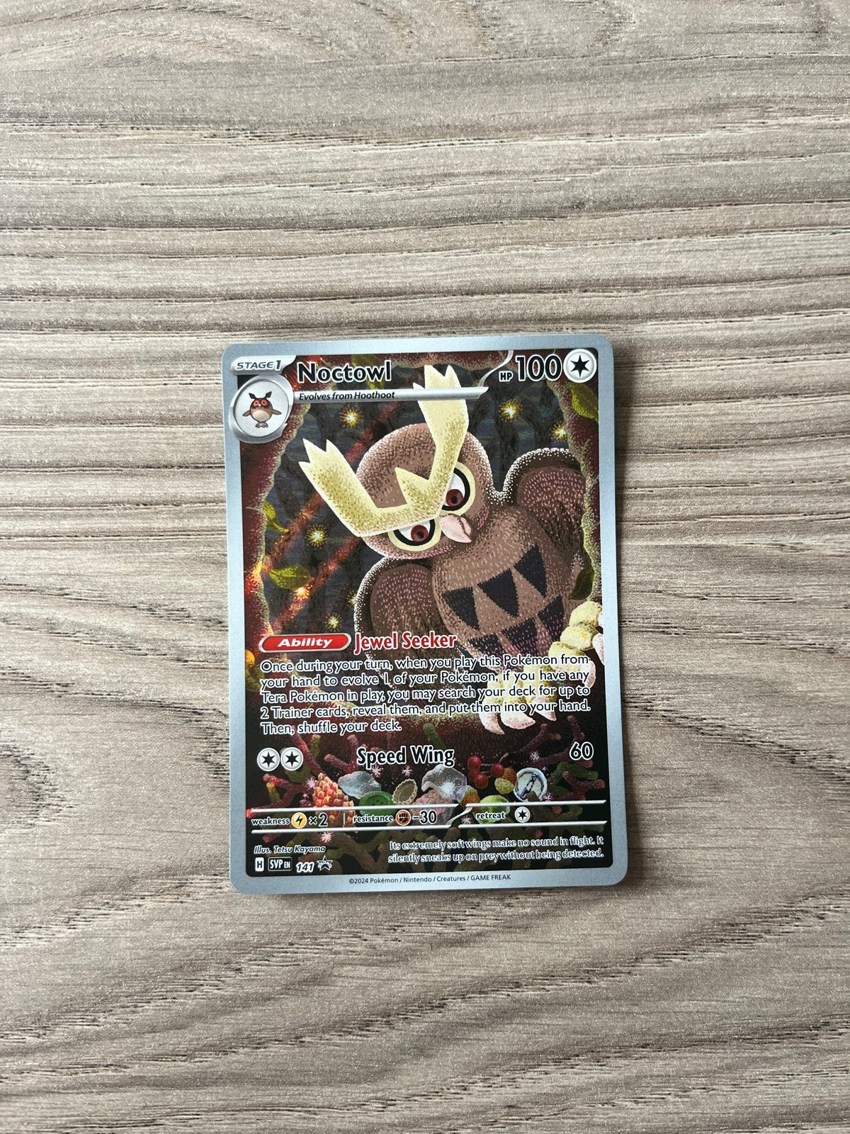 Noctowl Pokémon Kaart - Jewel Seeker - Full Art, Ophalen of Verzenden, Zo goed als nieuw, Losse kaart