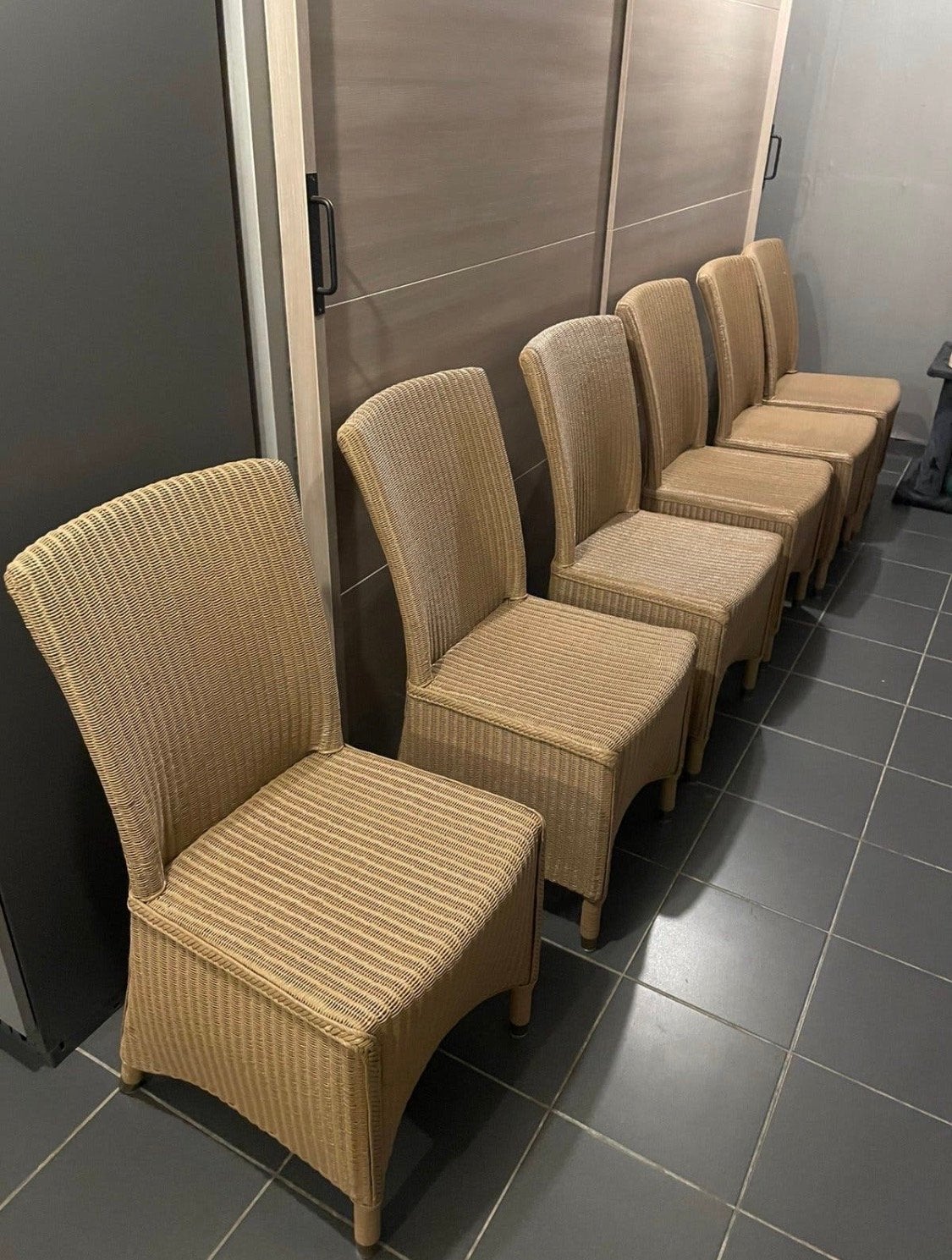 6 Vincent Sheppard rieten stoelen - Beige, Huis en Inrichting, Ophalen, Overige kleuren, Riet of Rotan, Zo goed als nieuw