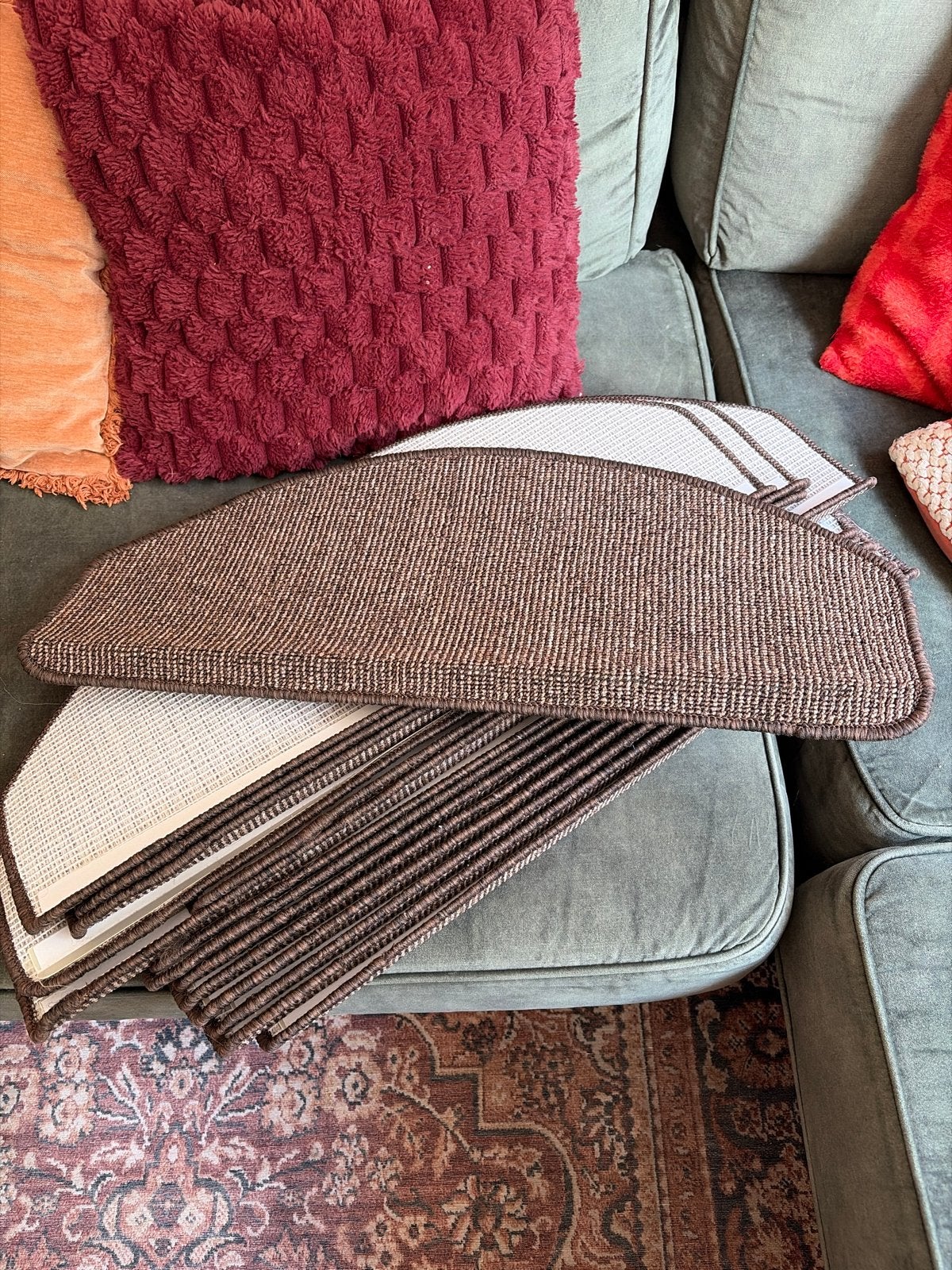 Bruine trapmatten set - Nieuw en ongebruikt, Huis en Inrichting, Stoffering | Tapijten en Kleden, Ophalen, Minder dan 50 cm, Bruin