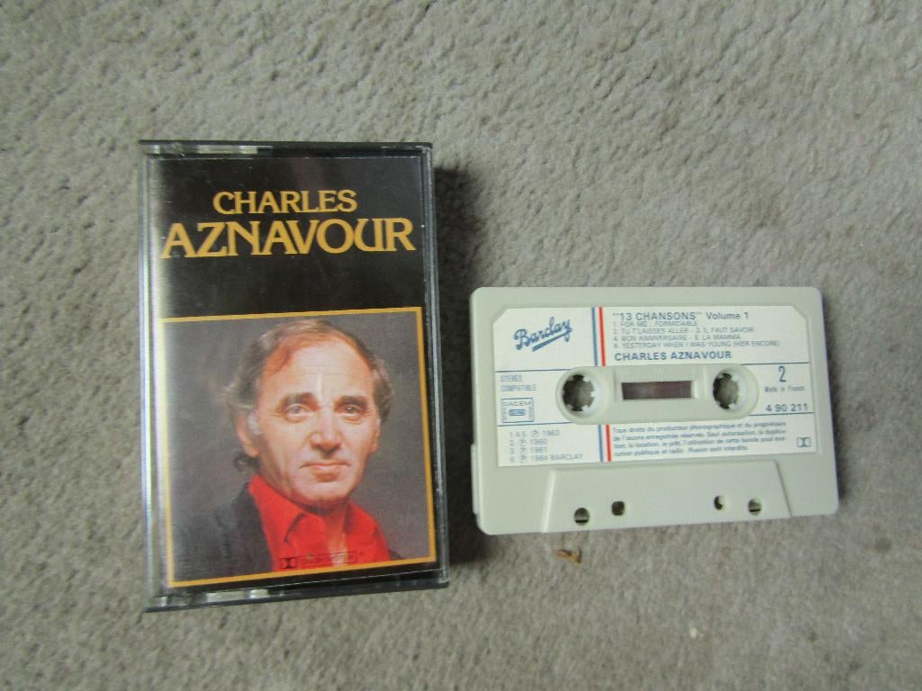 Cassette: Charles Aznavour, Cd's en Dvd's, Gebruikt, 1 bandje, Ophalen of Verzenden, Origineel