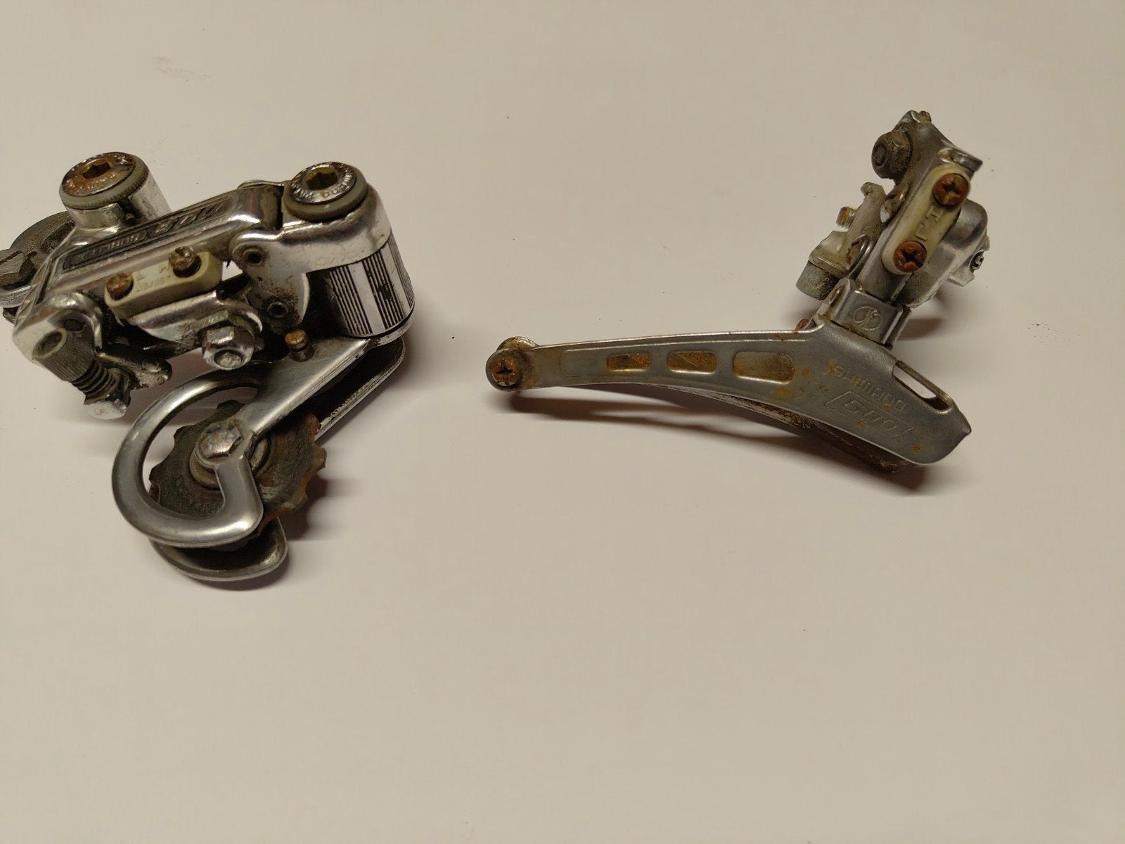 Shimano 600 Derailleur Set (Voor & Achter), Gebruikt, Ophalen of Verzenden, Derailleur of Ketting, Shimano