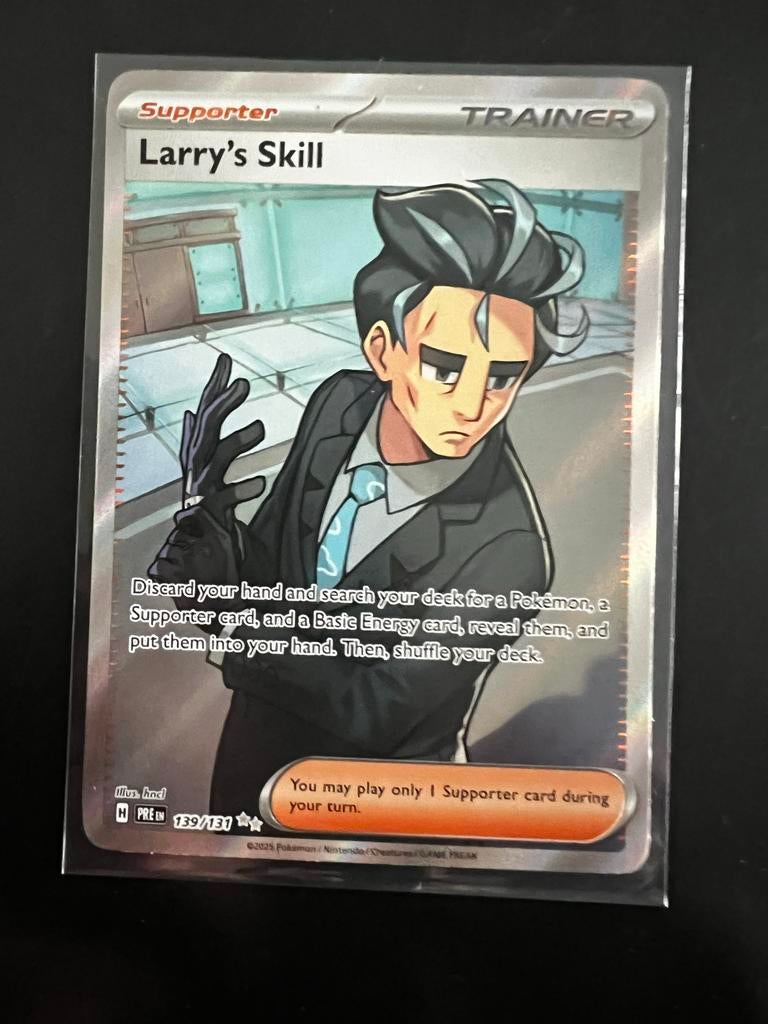 NM Larry's Skill Pokemon kaart - Trainer Supporter, Ophalen of Verzenden, Zo goed als nieuw, Losse kaart