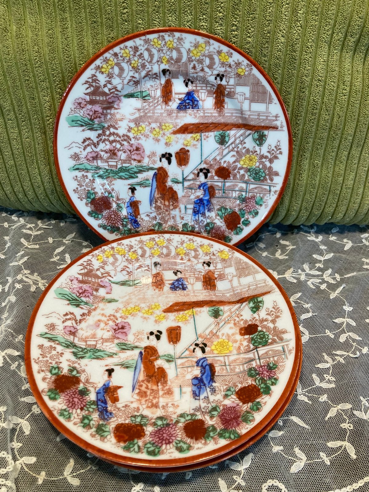 Vintage Japans Kutani bordje (080826), Gebruikt, Ophalen of Verzenden, Bord(en), Overige stijlen