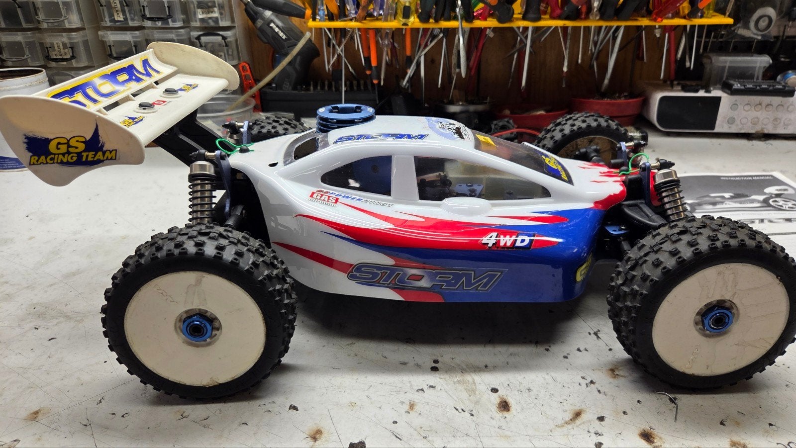 te koop mooie gs racing, Gebruikt, Ophalen of Verzenden, Schaal 1:8, Nitro