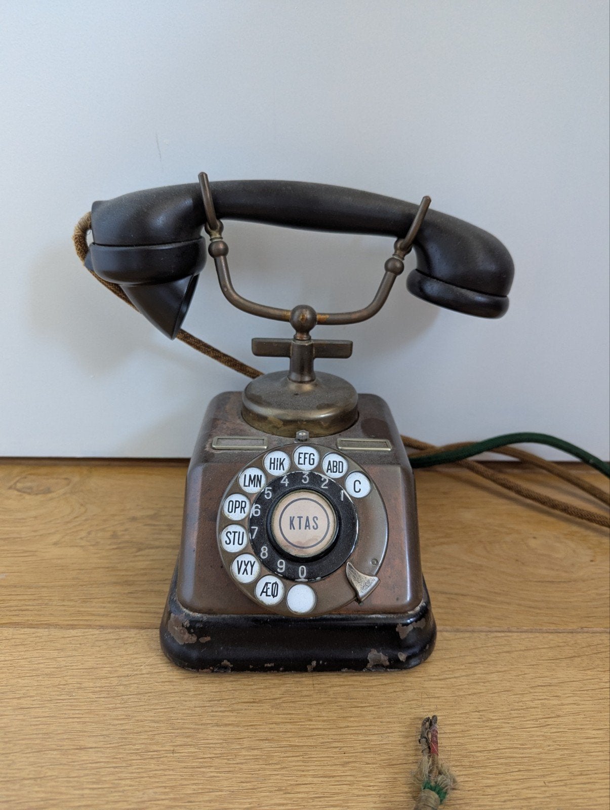 vintage oude telefoon draaischijf, Ophalen